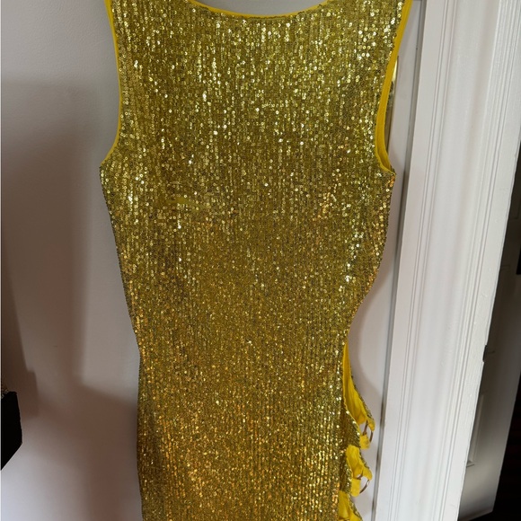 Camila Coelho Alana Sequin Mini Dress in Limoncello - Picture 5 of 7